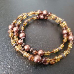 Glass Plastic Bead Wrap Bracelet Fashion Jewelry